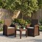 Preview: ARDEBO.de - Liegesessel Garten Rattan-Optik 2 stk. Braun und Hellgrau PP