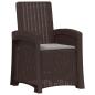 Preview: Liegesessel Garten Rattan-Optik 2 stk. Braun und Hellgrau PP