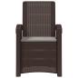 Preview: Liegesessel Garten Rattan-Optik 2 stk. Braun und Hellgrau PP