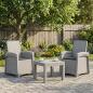 Preview: ARDEBO.de - Liegesessel Garten Rattan-Optik 2 stk. Weiß und Anthrazit PP