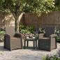 Preview: ARDEBO.de - Liegesessel Garten Rattan-Optik 2 stk. Hellgrau und Taupe PP