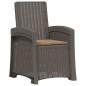 Preview: Liegesessel Garten Rattan-Optik 2 stk. Hellgrau und Taupe PP