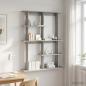 Preview: ARDEBO.de - Wandregal Grau Sonoma 102 x 20 x 130 cm Holzwerkstoff