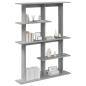 Preview: Wandregal Grau Sonoma 102 x 20 x 130 cm Holzwerkstoff