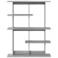Preview: Wandregal Grau Sonoma 102 x 20 x 130 cm Holzwerkstoff