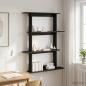 Preview: ARDEBO.de - Wandregal Schwarze Eiche 100 x 20 x 126 cm Holzwerkstoff