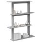 Preview: Wandregal Grau Sonoma 100 x 20 x 126 cm Holzwerkstoff