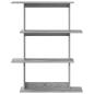 Preview: Wandregal Grau Sonoma 100 x 20 x 126 cm Holzwerkstoff