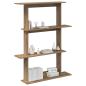 Preview: Wandregal Artisan-Eiche 100 x 20 x 126 cm Holzwerkstoff