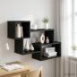 Preview: ARDEBO.de - Schwebendes Regal Wandhalterung Schwarze Eiche 87 x 20 x 55 cm