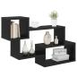 Preview: Schwebendes Regal Wandhalterung Schwarze Eiche 87 x 20 x 55 cm