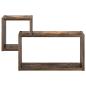 Preview: Wandregal Wandhalterung Raucheiche 55 x 15 x 35 cm