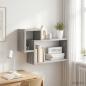 Preview: ARDEBO.de - Wandregal Wandhalterung Grau Sonoma 55 x 15 x 35 cm