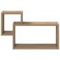 Preview: Wandregal Wandhalterung Artisan-Eiche 55 x 15 x 35 cm