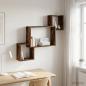Preview: ARDEBO.de - Wandregal Wandhalterung Raucheiche 91,5 x 15 x 76 cm