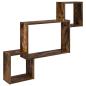 Preview: Wandregal Wandhalterung Raucheiche 91,5 x 15 x 76 cm