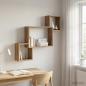 Preview: ARDEBO.de - Wandregal Wandhalterung Artisan-Eiche 91,5 x 15 x 76 cm