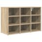 Preview: Schuhschrank 77,5 x 30 x 51 cm Holzwerkstoff Sonoma-Eiche