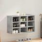 Preview: ARDEBO.de - Schuhschrank 77,5 x 30 x 51 cm Holzwerkstoff Betongrau