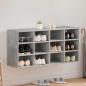 Preview: ARDEBO.de - Schuhschrank 103 x 30 x 51 cm Holzwerkstoff Betongrau