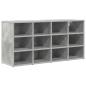 Preview: Schuhschrank 103 x 30 x 51 cm Holzwerkstoff Betongrau