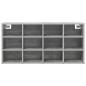 Preview: Schuhschrank 103 x 30 x 51 cm Holzwerkstoff Betongrau