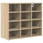 Preview: Schuhschrank 77,5 x 30 x 67 cm Holzwerkstoff Sonoma-Eiche