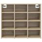 Preview: Schuhschrank 77,5 x 30 x 67 cm Holzwerkstoff Sonoma-Eiche