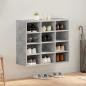 Preview: ARDEBO.de - Schuhschrank 77,5 x 30 x 67 cm Holzwerkstoff Betongrau