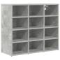Preview: Schuhschrank 77,5 x 30 x 67 cm Holzwerkstoff Betongrau