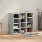 Preview: Schuhschrank 77,5 x 30 x 67 cm Holzwerkstoff Betongrau