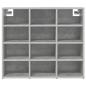 Preview: Schuhschrank 77,5 x 30 x 67 cm Holzwerkstoff Betongrau