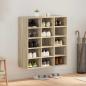 Preview: ARDEBO.de - Schuhschrank 77,5 x 30 x 83,5 cm Holzwerkstoff Sonoma-Eiche