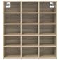 Preview: Schuhschrank 77,5 x 30 x 83,5 cm Holzwerkstoff Sonoma-Eiche