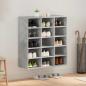 Preview: ARDEBO.de - Schuhschrank 77,5 x 30 x 83,5 cm Holzwerkstoff Betongrau