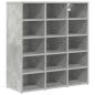 Preview: Schuhschrank 77,5 x 30 x 83,5 cm Holzwerkstoff Betongrau