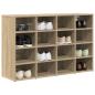 Preview: Schuhschrank 103 x 30 x 67 cm Holzwerkstoff Sonoma-Eiche