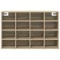 Preview: Schuhschrank 103 x 30 x 67 cm Holzwerkstoff Sonoma-Eiche