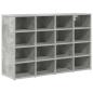 Preview: Schuhschrank 103 x 30 x 67 cm Holzwerkstoff Betongrau