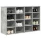 Preview: Schuhschrank 103 x 30 x 67 cm Holzwerkstoff Betongrau