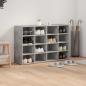 Preview: Schuhschrank 103 x 30 x 67 cm Holzwerkstoff Betongrau