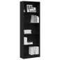 Preview: Bücherregal 60 x 24 x 176 cm Holzwerkstoff Schwarz Eichen-Optik