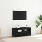 Preview: ARDEBO.de - TV-Schränk 90 x 35 x 40 cm Schwarz Eichen-Optik Holzwerkstoff