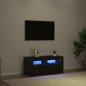 Preview: TV-Schränk 90 x 35 x 40 cm Schwarz Eichen-Optik Holzwerkstoff
