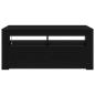 Preview: TV-Schränk 90 x 35 x 40 cm Schwarz Eichen-Optik Holzwerkstoff