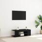 Preview: ARDEBO.de - TV-Schränk 90 x 39 x 30 cm Schwarz Eichen-Optik Holzwerkstoff