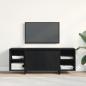 Preview: ARDEBO.de - TV-Schränk 130 x 35 x 50 cm Schwarz Eichen-Optik Holzwerkstoff