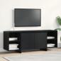 Preview: TV-Schränk 130 x 35 x 50 cm Schwarz Eichen-Optik Holzwerkstoff