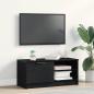 Preview: ARDEBO.de - TV-Schränk 80 x 35 x 36,5 cm Schwarz Eichen-Optik Holzwerkstoff