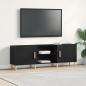 Preview: ARDEBO.de - TV-Schränk 150 x 30 x 50 cm Schwarz Eichen-Optik Holzwerkstoff